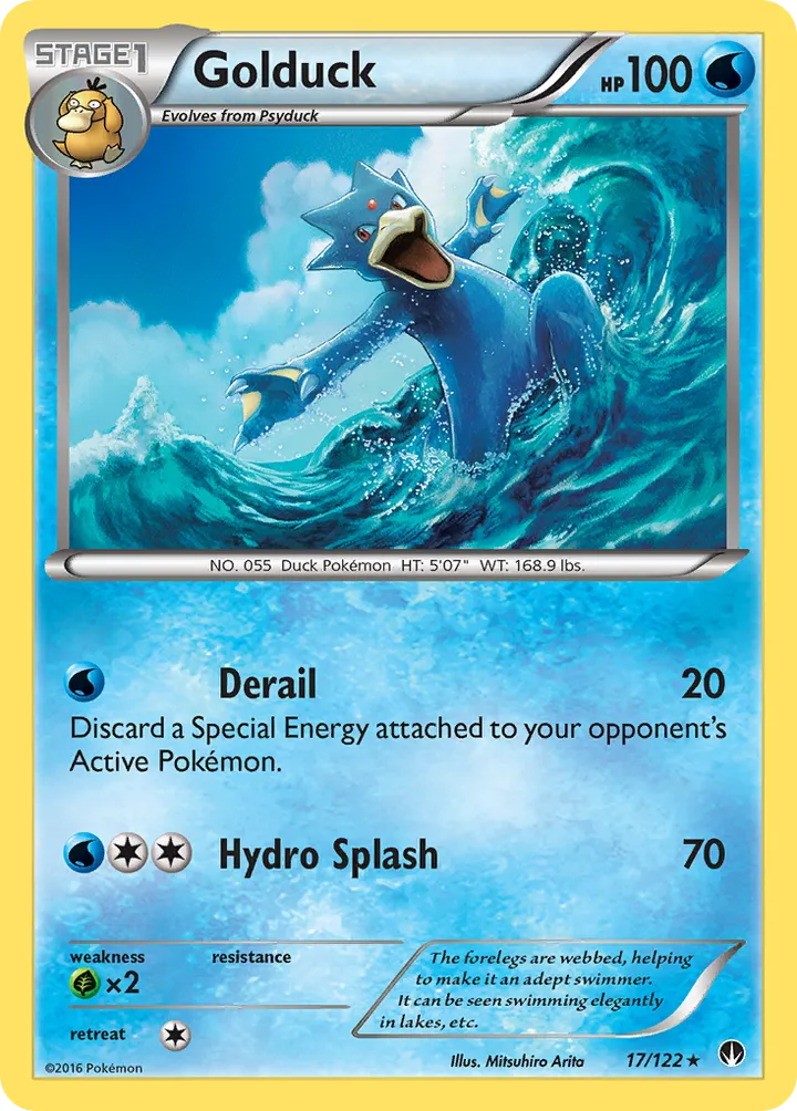 XY—BREAKpoint 영어판 Golduck 17 카드 앞면