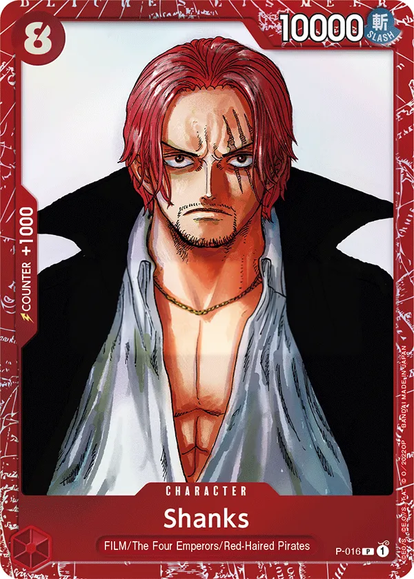 Promotion Cards 英語版 Shanks P-016 · パラレル カード表面