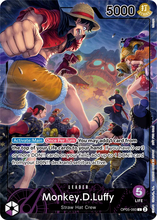 Awakening of the New Era 영어판 Monkey.D.Luffy OP05-060 · 패럴렐 2 카드 앞면