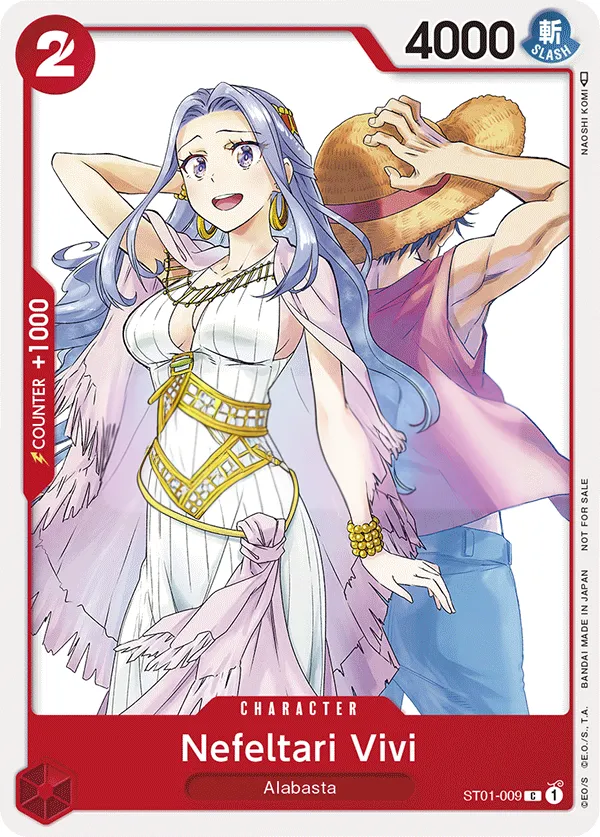 Straw Hat Crew 영어판 Nefeltari Vivi ST01-009 · 패럴렐 카드 앞면