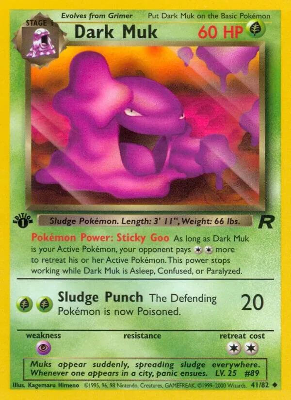 Team Rocket 英語版 Dark Muk 41 カード表面