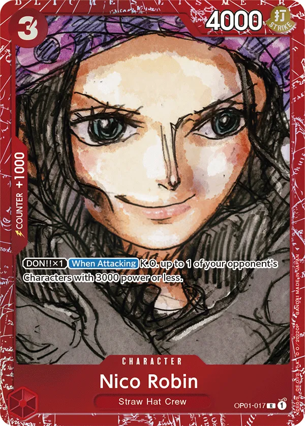 Romance Dawn 英語版 Nico Robin OP01-017 · パラレル カード表面