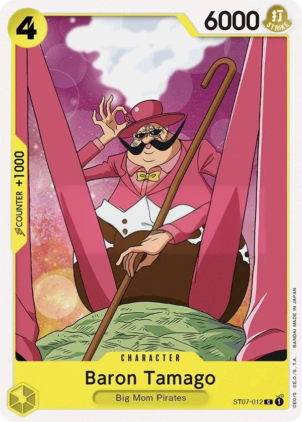 Big Mom Pirates 영어판 Baron Tamago ST07-012 카드 앞면