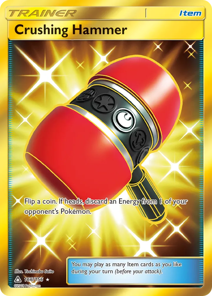 Sun & Moon—Ultra Prism 英語版 Crushing Hammer 166 カード表面