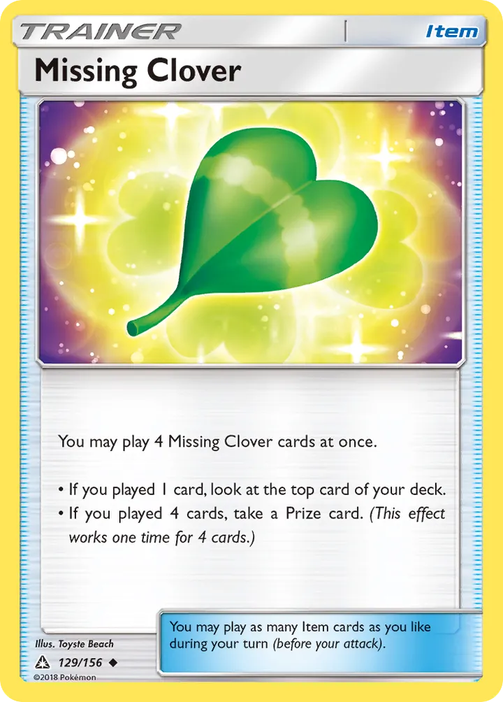 Sun & Moon—Ultra Prism 英語版 Missing Clover 129 カード表面