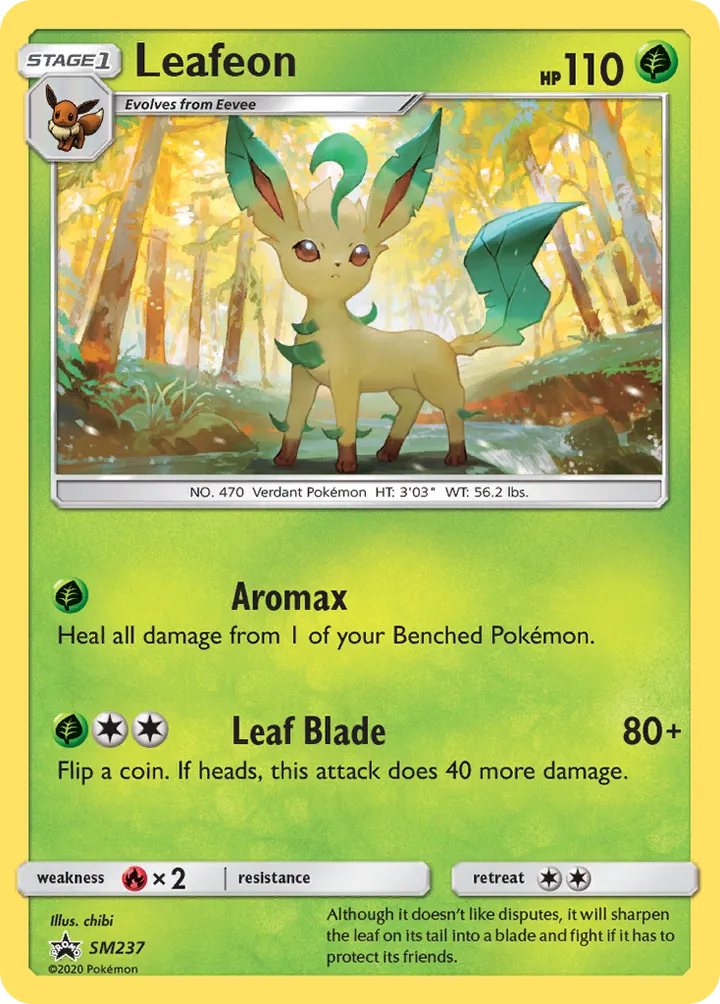 SM Black Star Promos 영어판 Leafeon SM237 카드 앞면