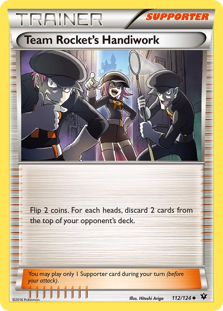 XY—Fates Collide 영어판 Team Rocket's Handiwork 112 카드 앞면