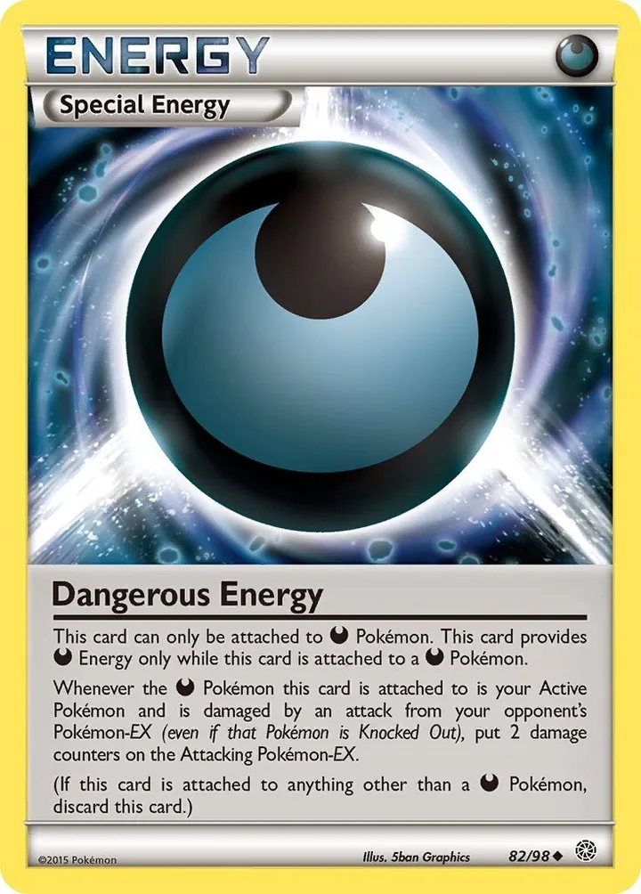 XY—Ancient Origins 英語版 Dangerous Energy 82 カード表面