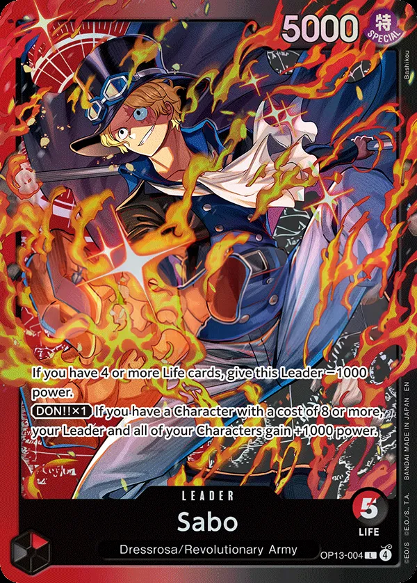 Carrying on His Will 英語版 Sabo OP13-004 · パラレル 2 カード表面
