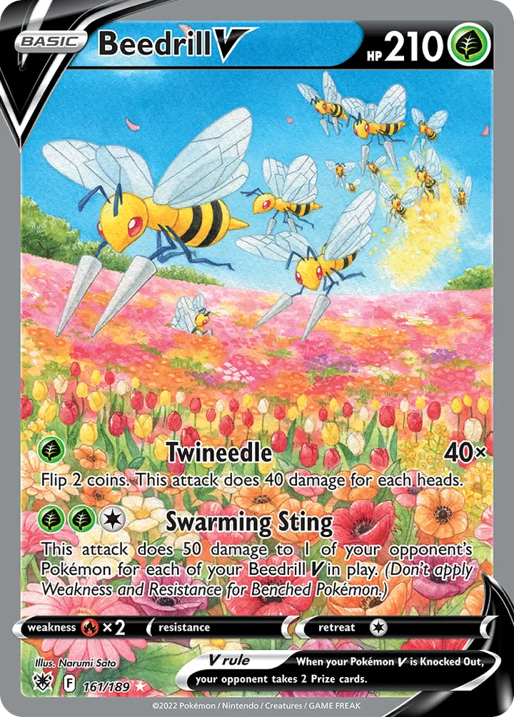 Sword & Shield—Astral Radiance 영어판 Beedrill V 161 카드 앞면