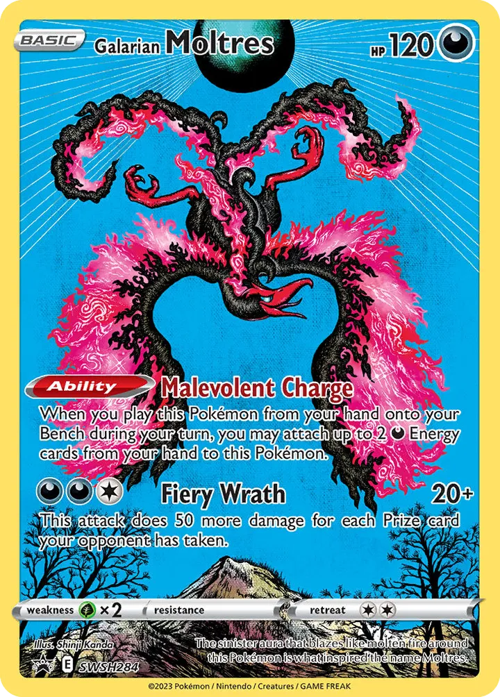 SWSH Black Star Promos 영어판 Galarian Moltres SWSH284 카드 앞면