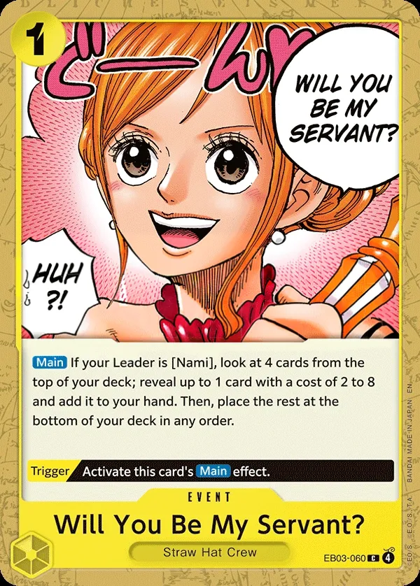 One Piece Heroines Edition 英語版 Will You Be My Servant? EB03-060 カード表面