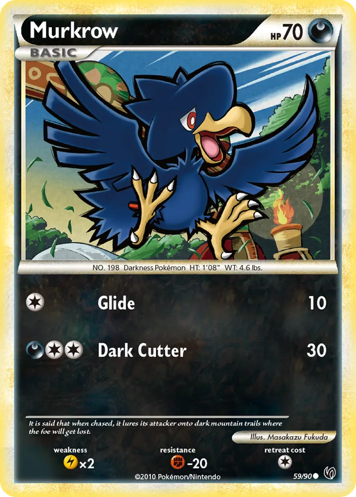 HS—Undaunted 英語版 Murkrow 59 カード表面