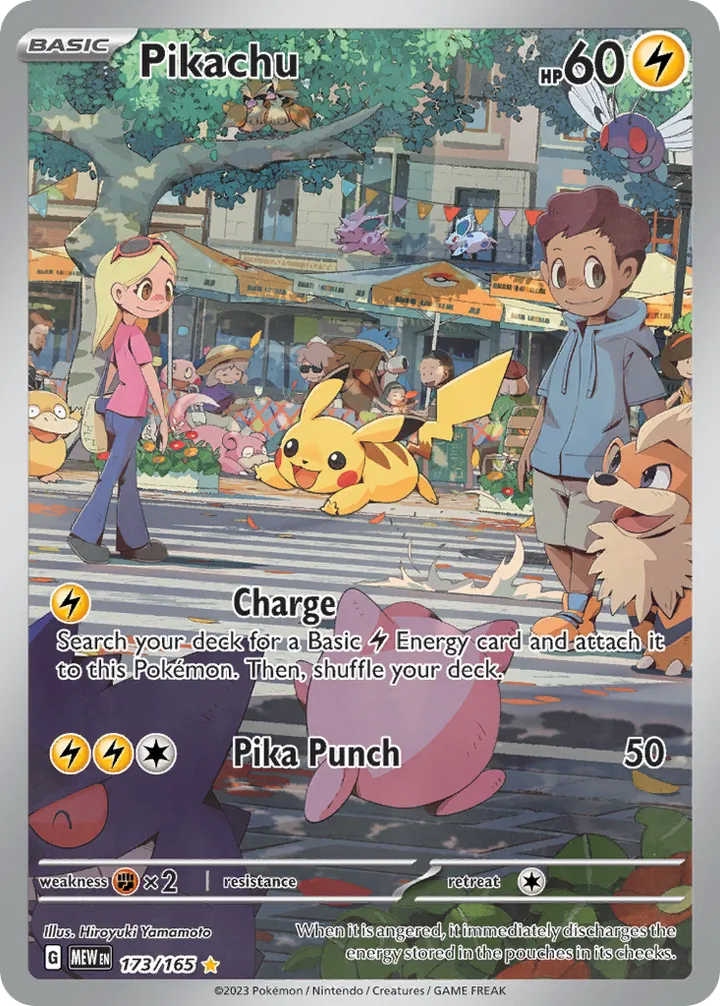 Scarlet & Violet—151 英語版 Pikachu 173 カード表面