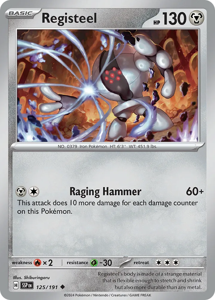 Scarlet & Violet—Surging Sparks 영어판 Registeel 125 카드 앞면