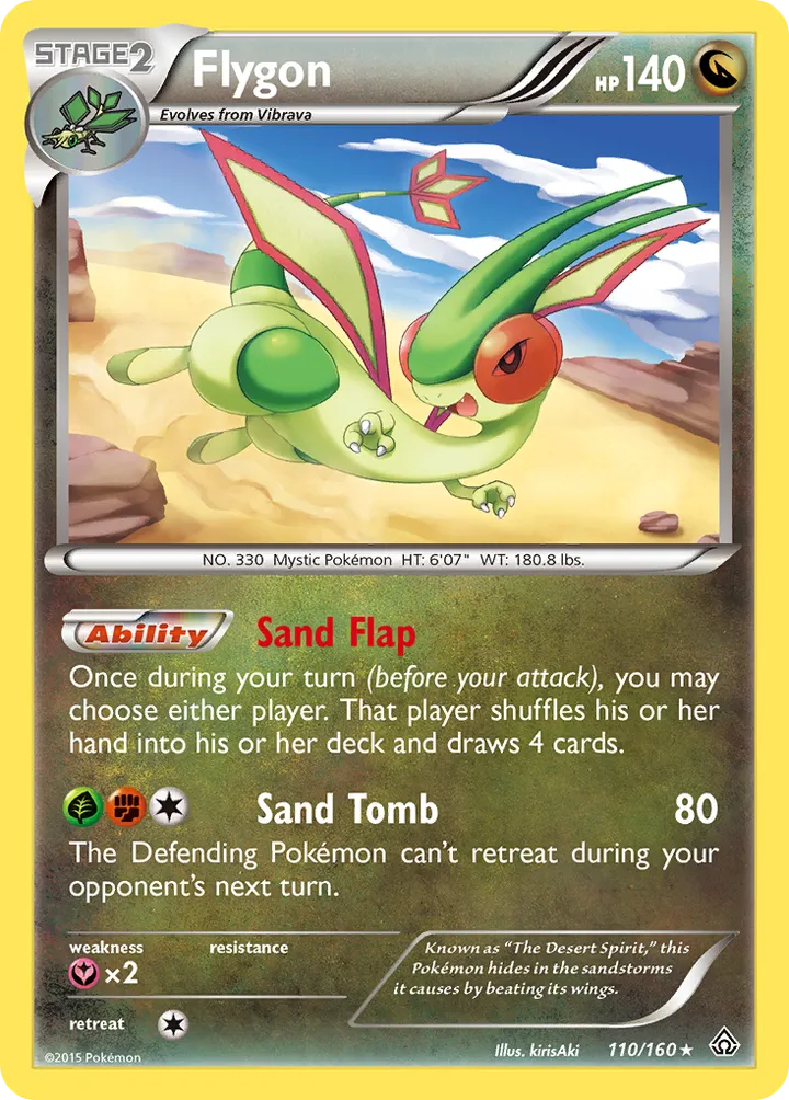 XY—Primal Clash 영어판 Flygon 110 카드 앞면
