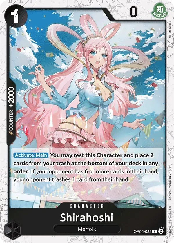 Awakening of the New Era 英語版 Shirahoshi OP05-082 · パラレル 2 カード表面