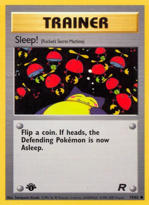 Team Rocket 영어판 Sleep! 79 카드 앞면