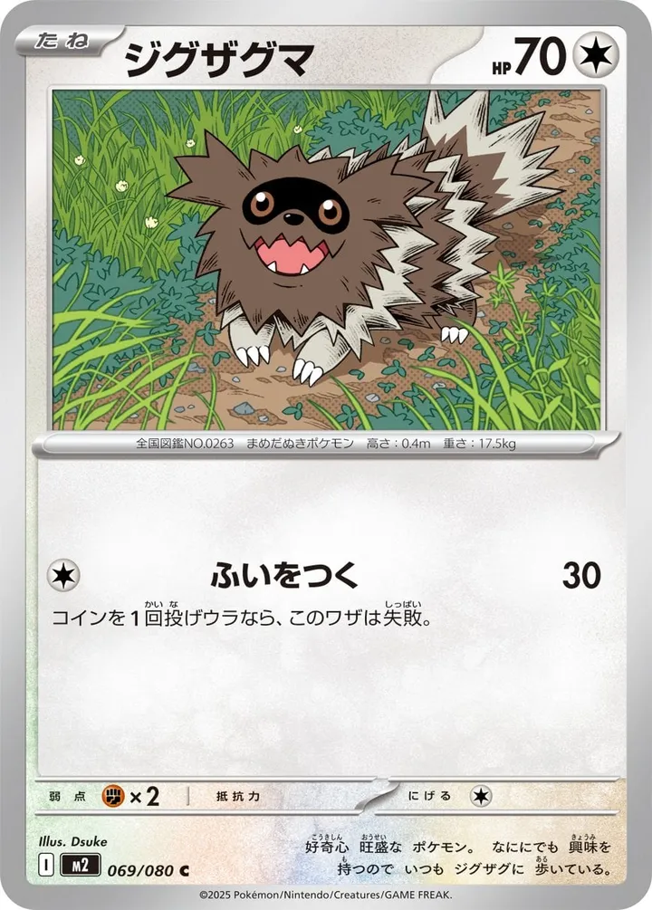 Front of Zigzagoon 69, インフェルノX Japanese