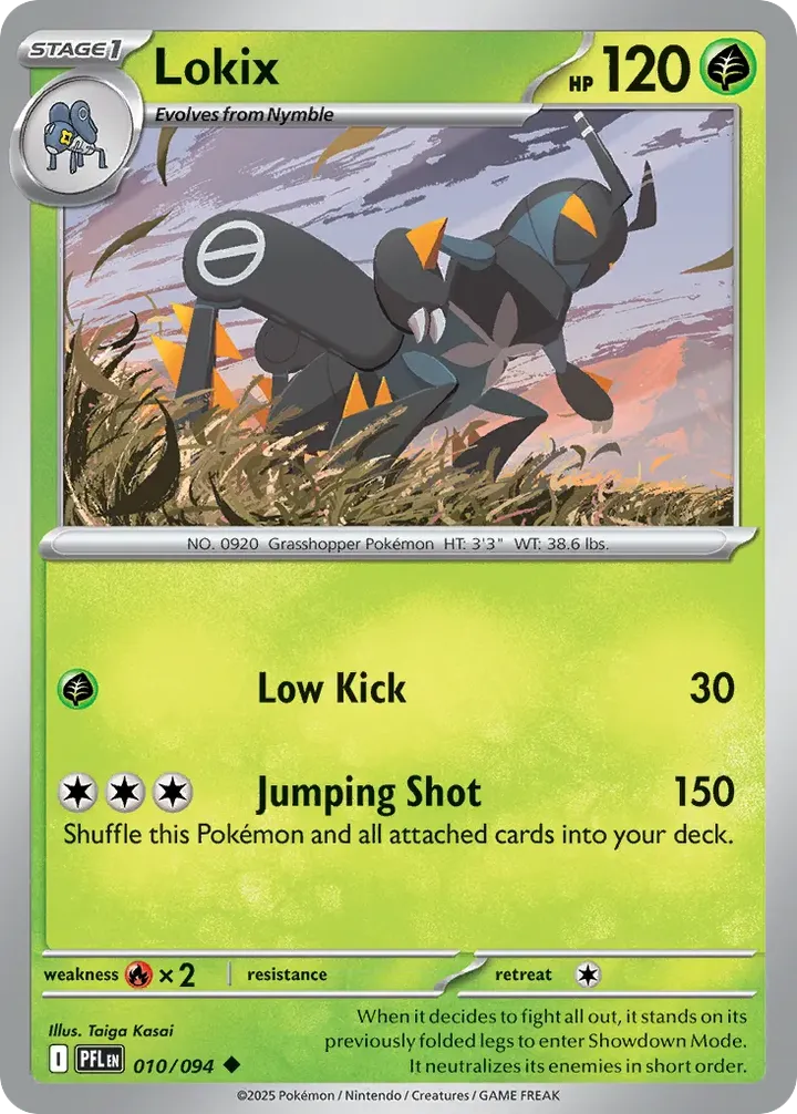 Mega Evolution—Phantasmal Flames 영어판 Lokix 10 카드 앞면
