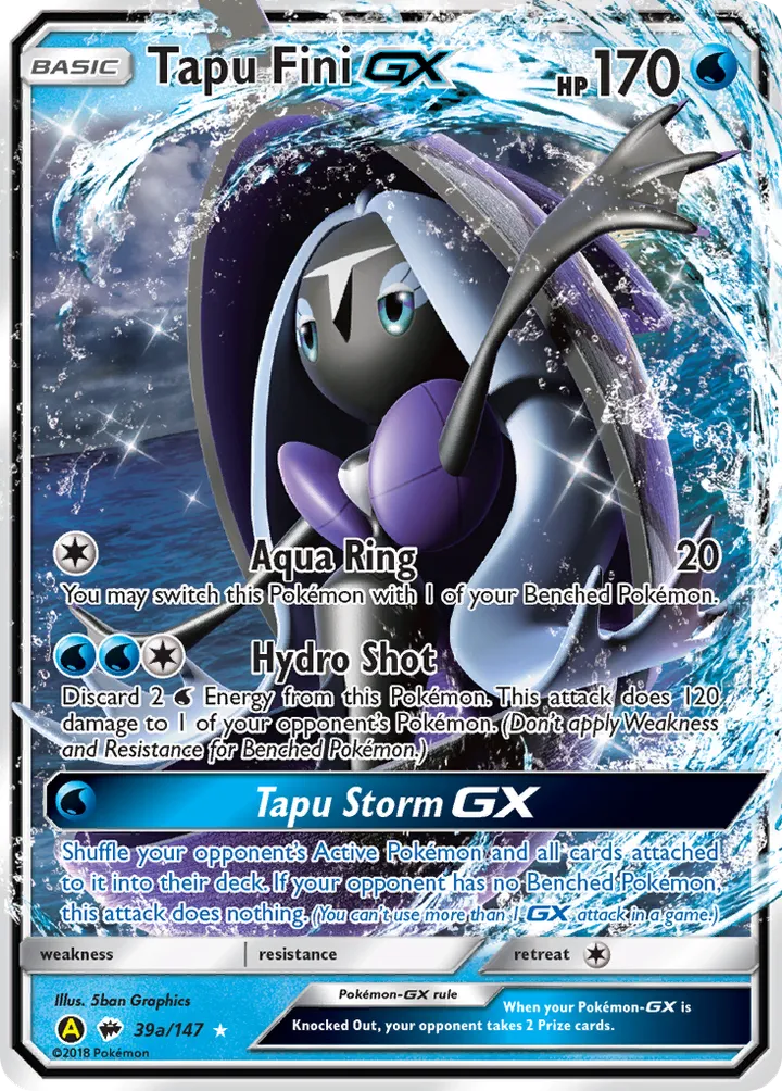 Sun & Moon—Burning Shadows 영어판 Tapu Fini-GX 39a 카드 앞면