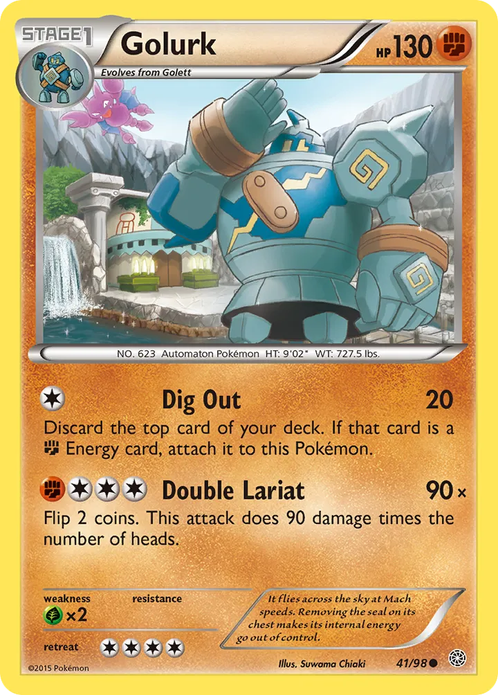 XY—Ancient Origins 영어판 Golurk 41 카드 앞면
