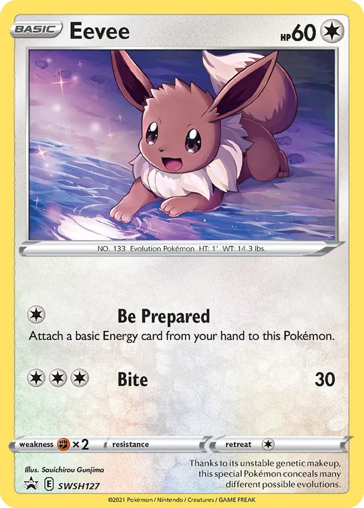 SWSH Black Star Promos 영어판 Eevee SWSH127 카드 앞면