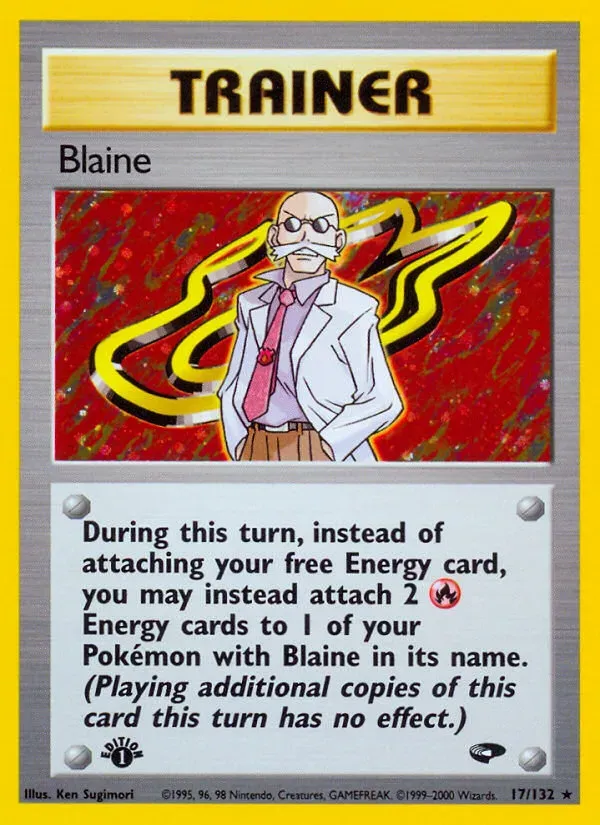 Gym Challenge 영어판 Blaine 17 카드 앞면