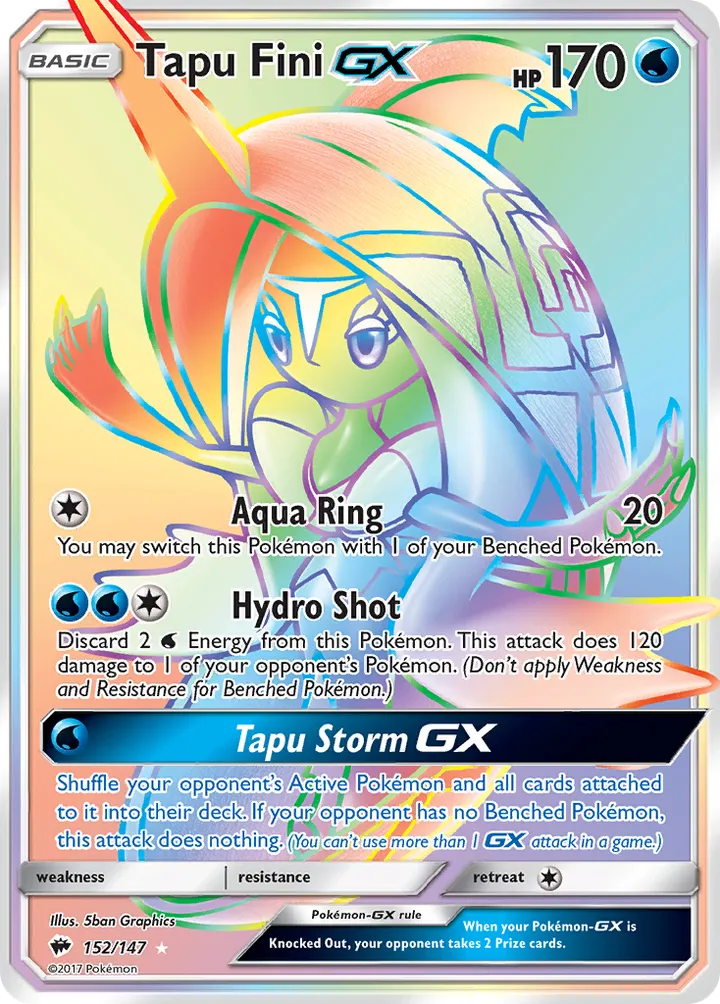 Sun & Moon—Burning Shadows 英語版 Tapu Fini-GX 152 カード表面