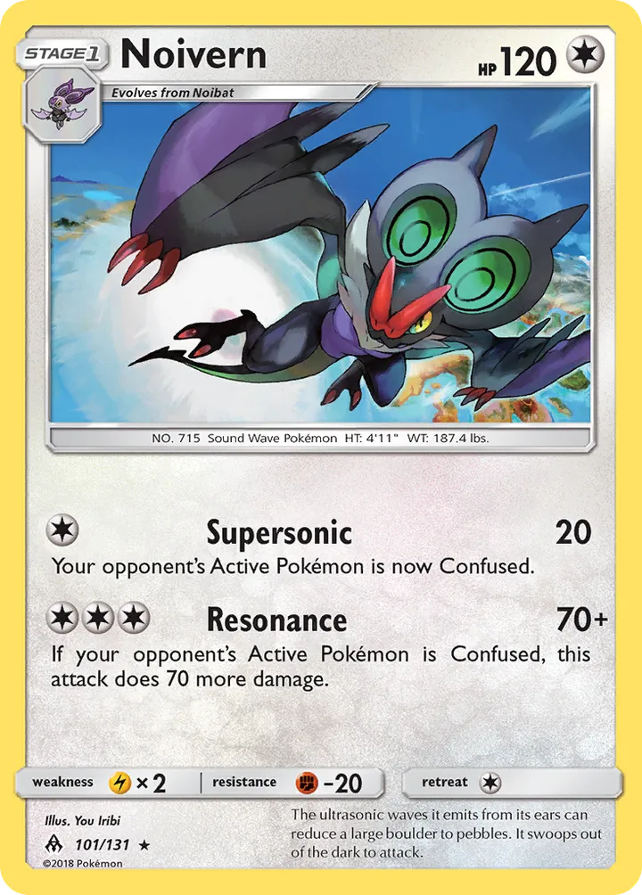 Sun & Moon—Forbidden Light 영어판 Noivern 101 카드 앞면