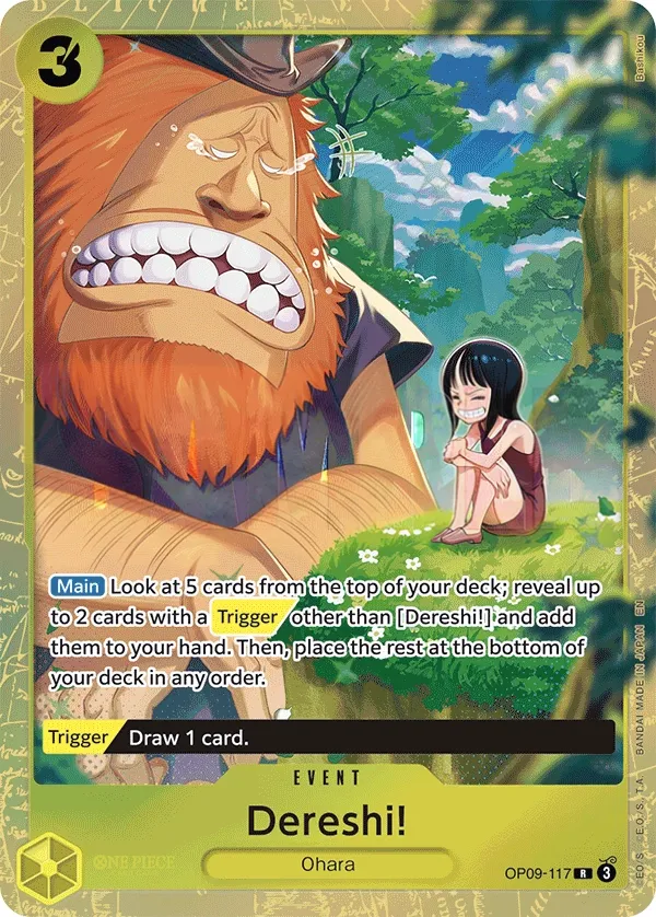 Emperors in the New World 英語版 Dereshi! OP09-117 · パラレル カード表面