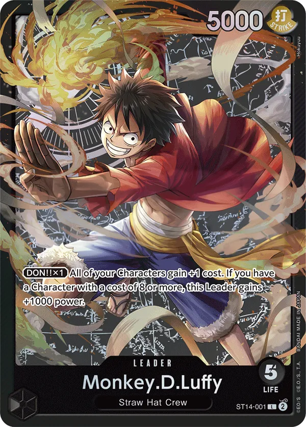 3D2Y 영어판 Monkey.D.Luffy ST14-001 카드 앞면