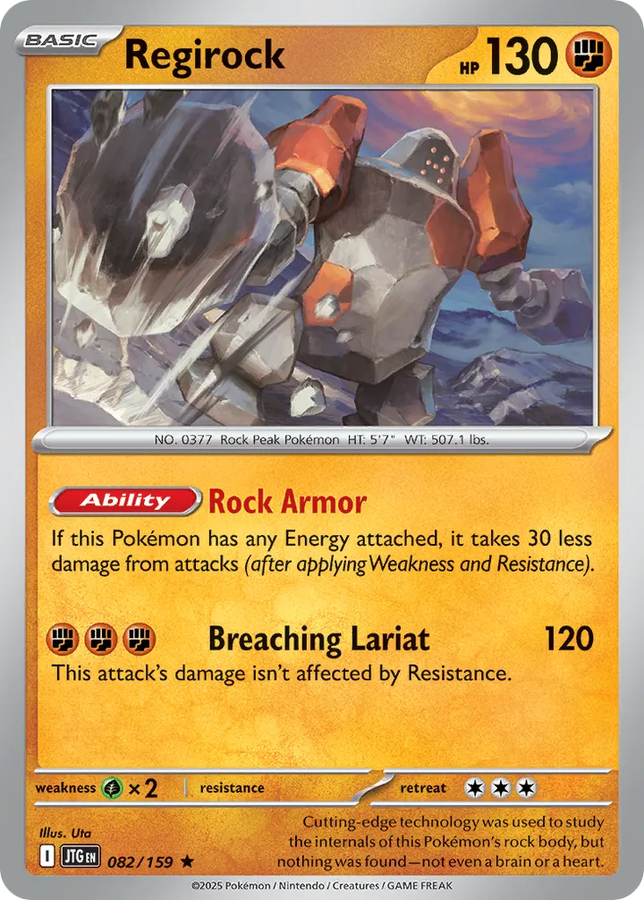 Scarlet & Violet—Journey Together 영어판 Regirock 82 카드 앞면