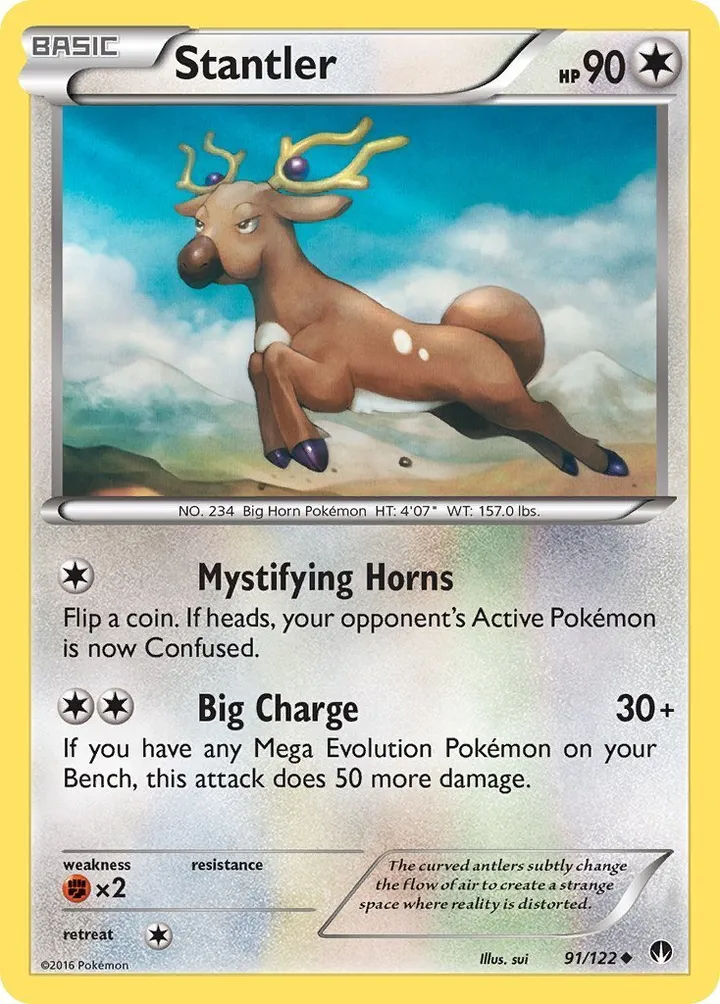 XY—BREAKpoint 영어판 Stantler 91 카드 앞면