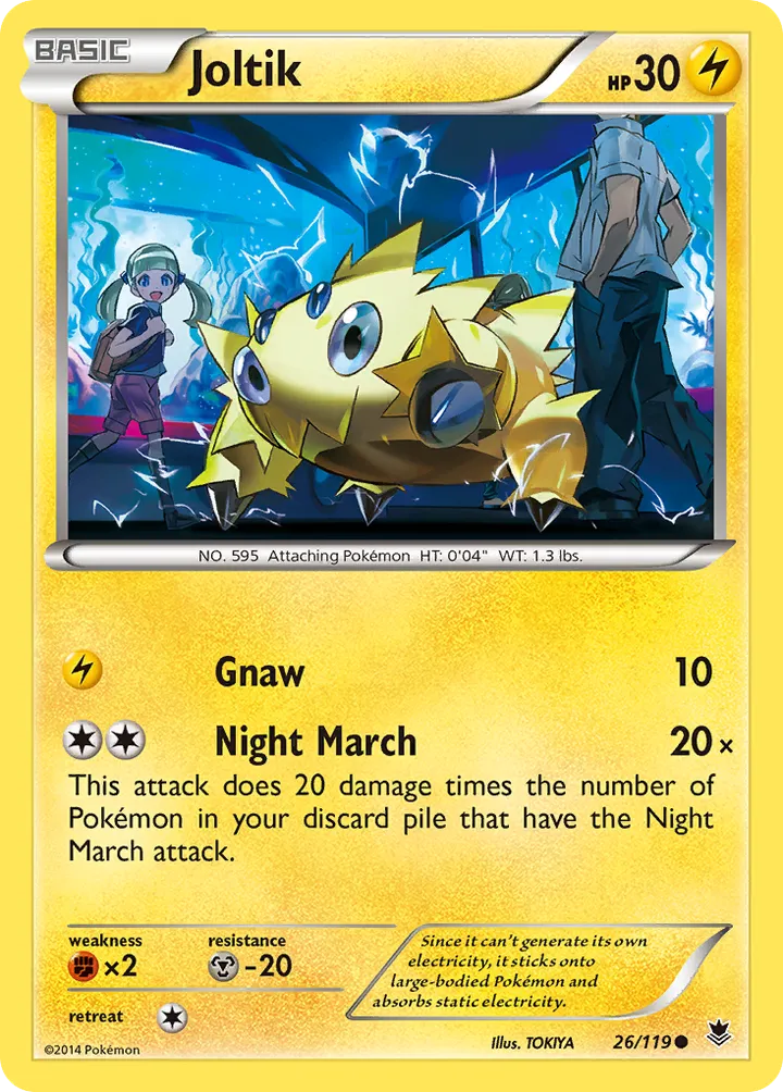 XY—Phantom Forces 영어판 Joltik 26 카드 앞면