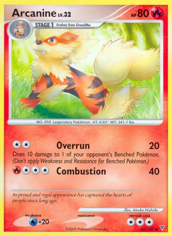 Platinum—Supreme Victors 英語版 Arcanine 50 カード表面