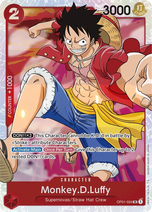 Romance Dawn 영어판 Monkey.D.Luffy OP01-024 · 재록 카드 앞면