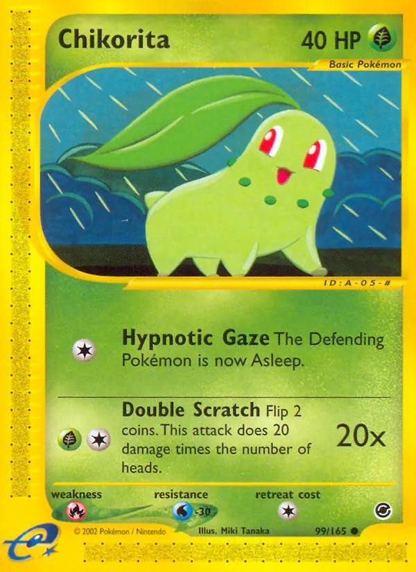 Expedition Base Set 英語版 Chikorita 99 カード表面