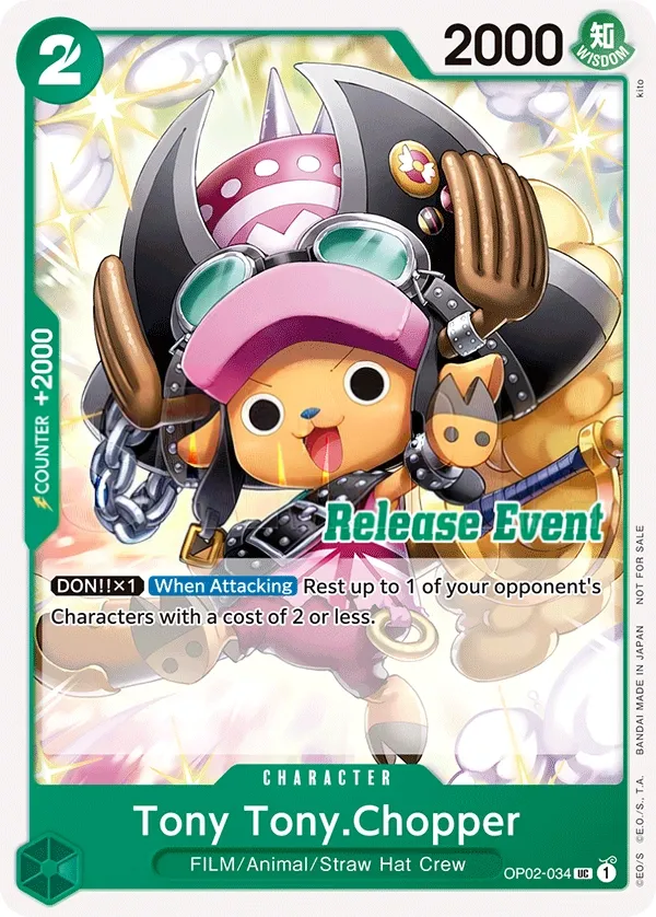 Paramount War 영어판 Tony Tony.Chopper OP02-034 · 패럴렐 2 카드 앞면