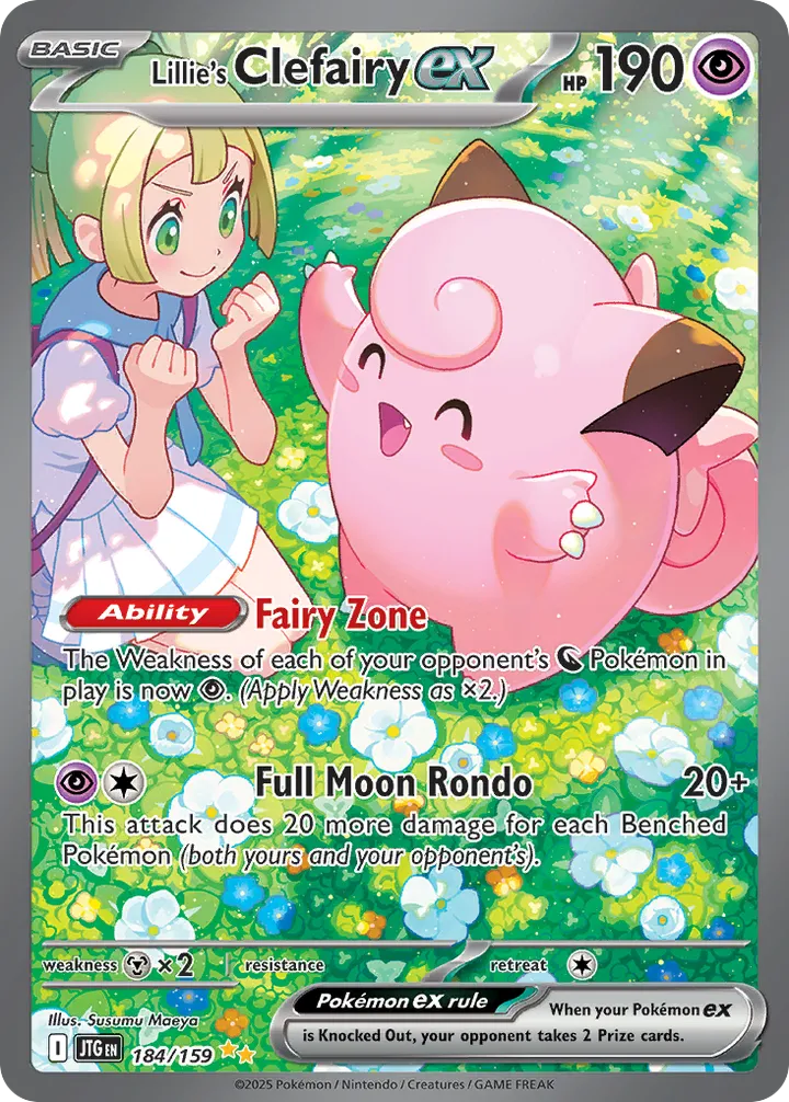 Front of Lillie's Clefairy ex 184, Scarlet & Violet—Journey Together English