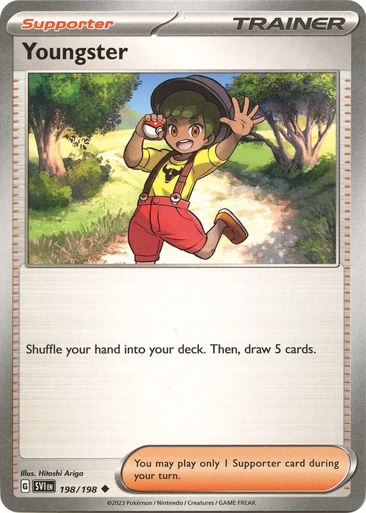 Front of Youngster 198, Scarlet & Violet English