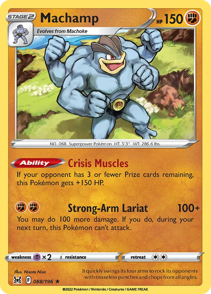 Sword & Shield—Lost Origin 영어판 Machamp 88 카드 앞면