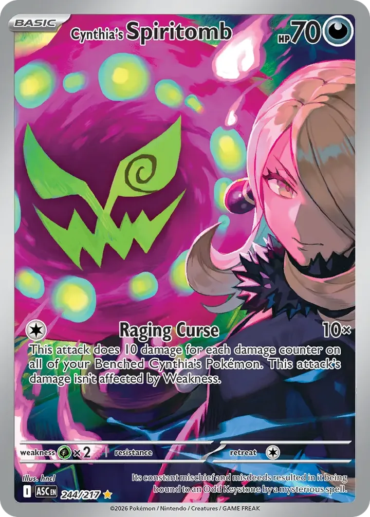 Mega Evolution—Ascended Heroes 영어판 Cynthia's Spiritomb 244 카드 앞면