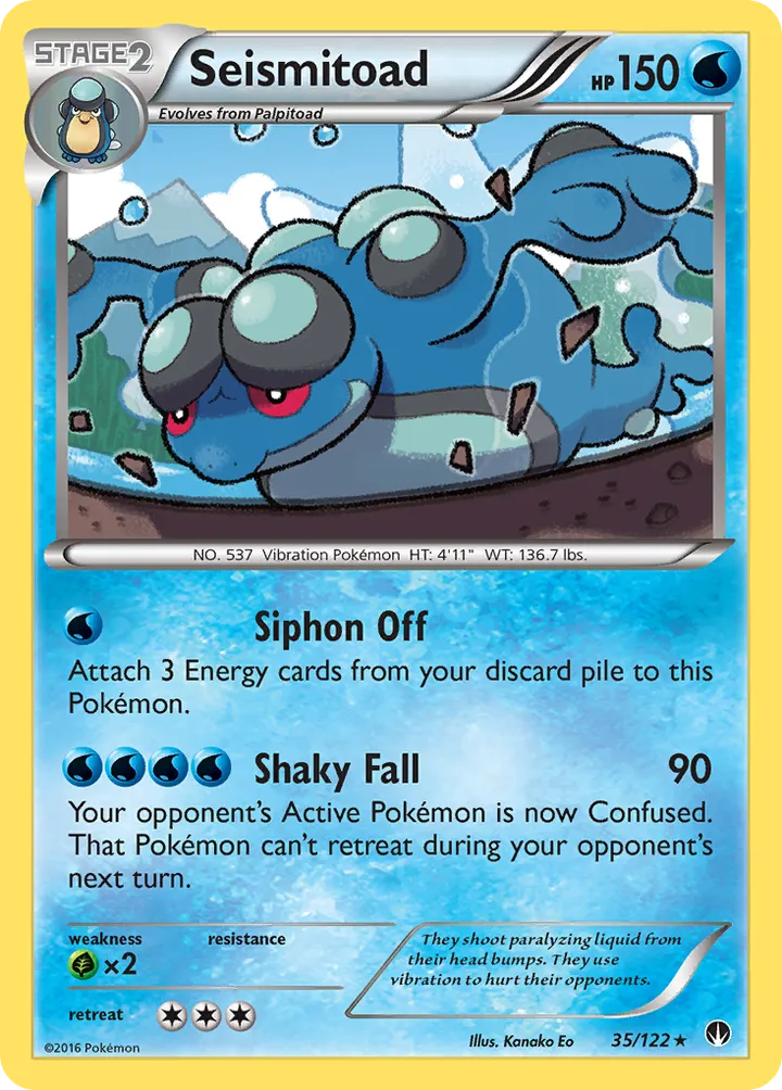 XY—BREAKpoint 영어판 Seismitoad 35 카드 앞면