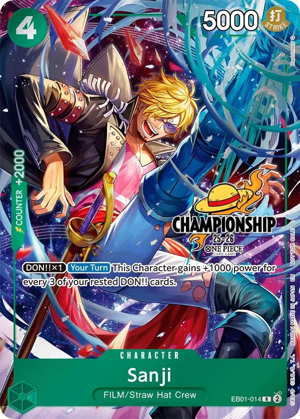 Memorial Collection 英語版 Sanji EB01-014 · チャンピオンシップ カード表面