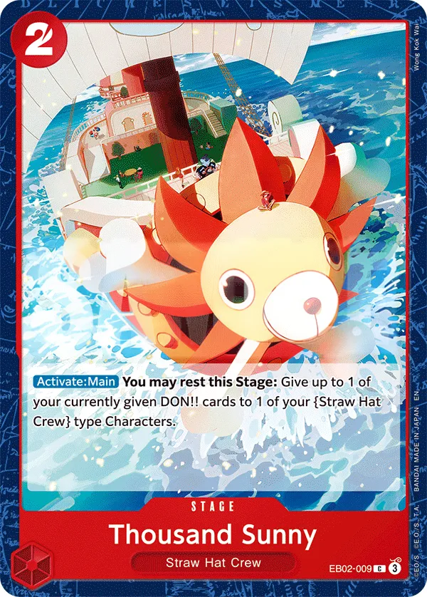 Anime 25th Collection 英語版 Thousand Sunny EB02-009 カード表面