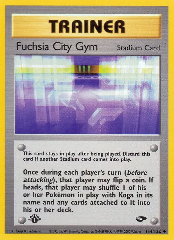 Gym Challenge 영어판 Fuchsia City Gym 114 카드 앞면