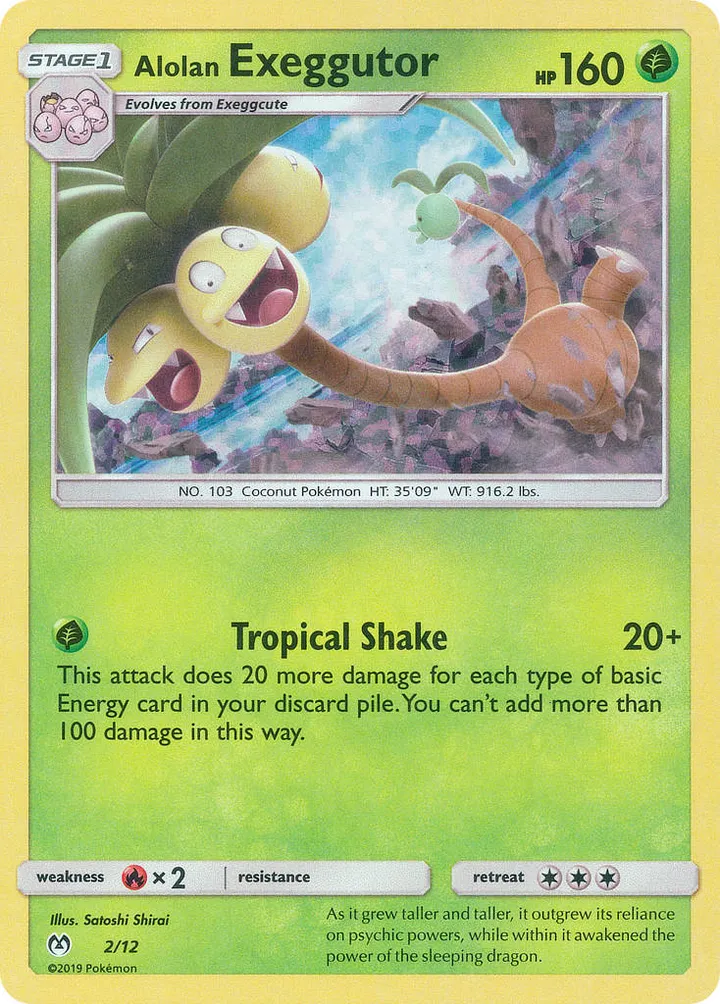McDonald's Collection 2019 영어판 Alolan Exeggutor 2 카드 앞면