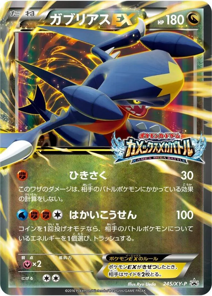 Front of Garchomp EX 245, XY-Pプロモーションカード Japanese