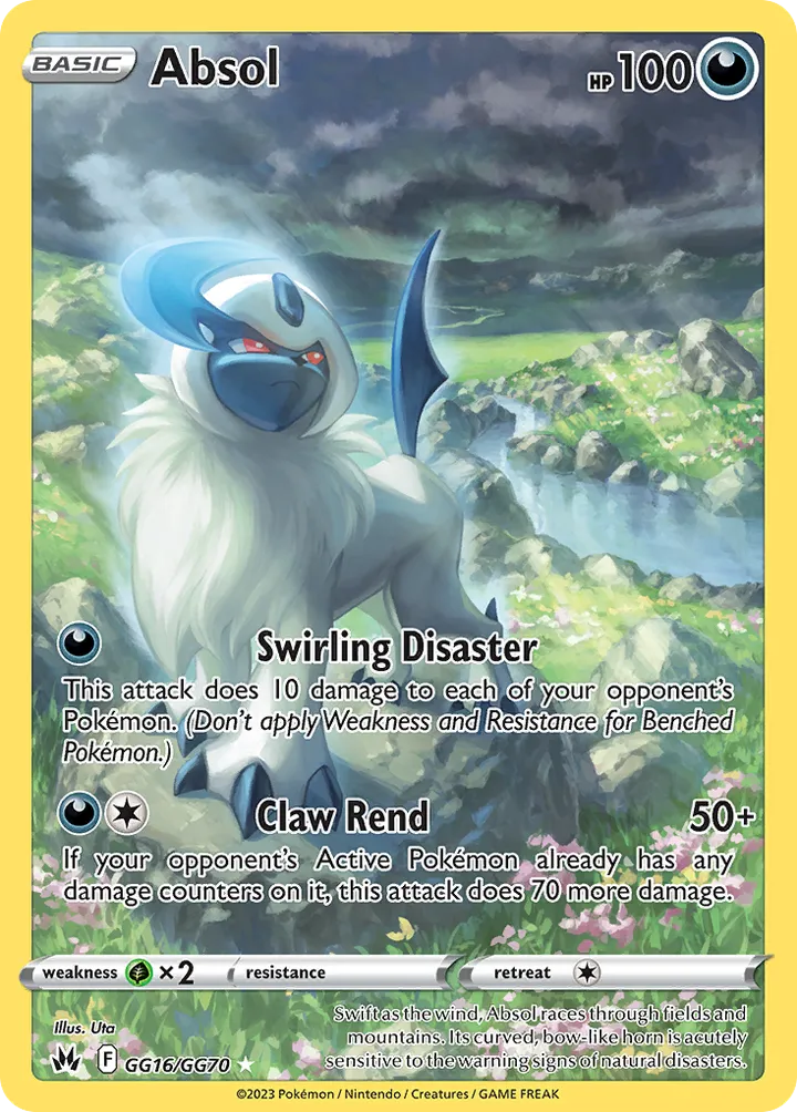 Crown Zenith 영어판 Absol GG16 카드 앞면